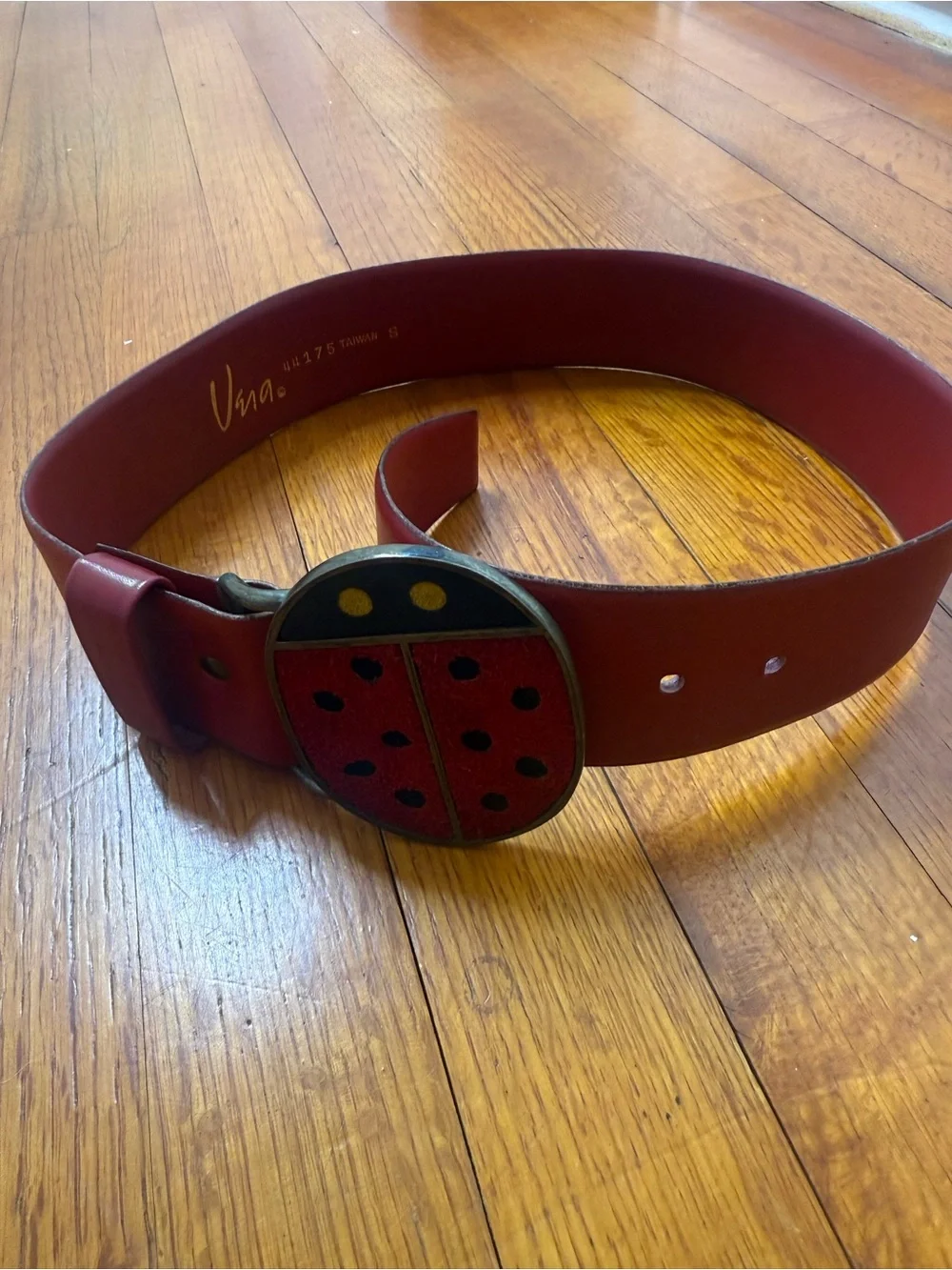 Vintage Vera Neumann Ladybug Leather Belt
